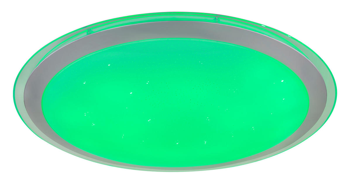 LED-DECKENLEUCHTE Carry 53/8,3 cm  - Klar/Silberfarben, Design, Kunststoff/Metall (53/8,3cm) - Globo