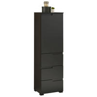 MIDISCHRANK 40/134/32 cm  - Schwarz, Modern, Holzwerkstoff/Kunststoff (40/134/32cm) - MID.YOU
