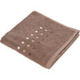 HANDTUCH 50/100 cm QUATTRO Braun, Taupe  - Taupe/Braun, KONVENTIONELL, Textil (50/100cm) - Esposa