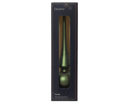 CHRISTBAUMSPITZE  - Dunkelgrün, Basics, Glas (6/6/26cm)