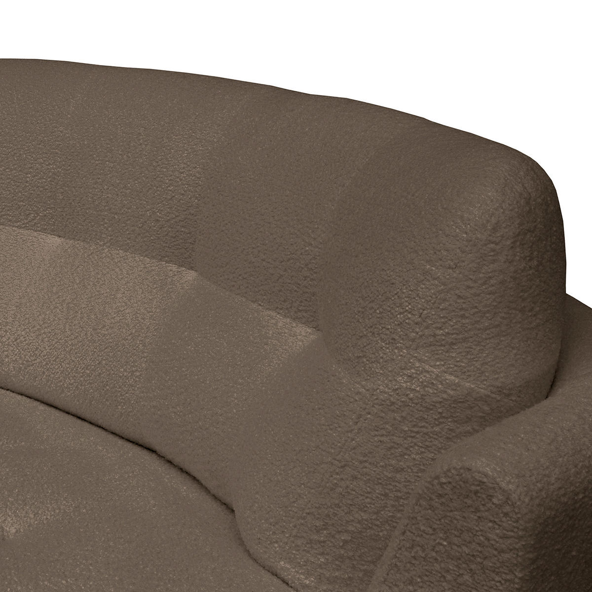 ECKSOFA in Bouclé Braun  - Weiss/Schwarz, Design, Kunststoff/Textil (113/300cm) - Livetastic