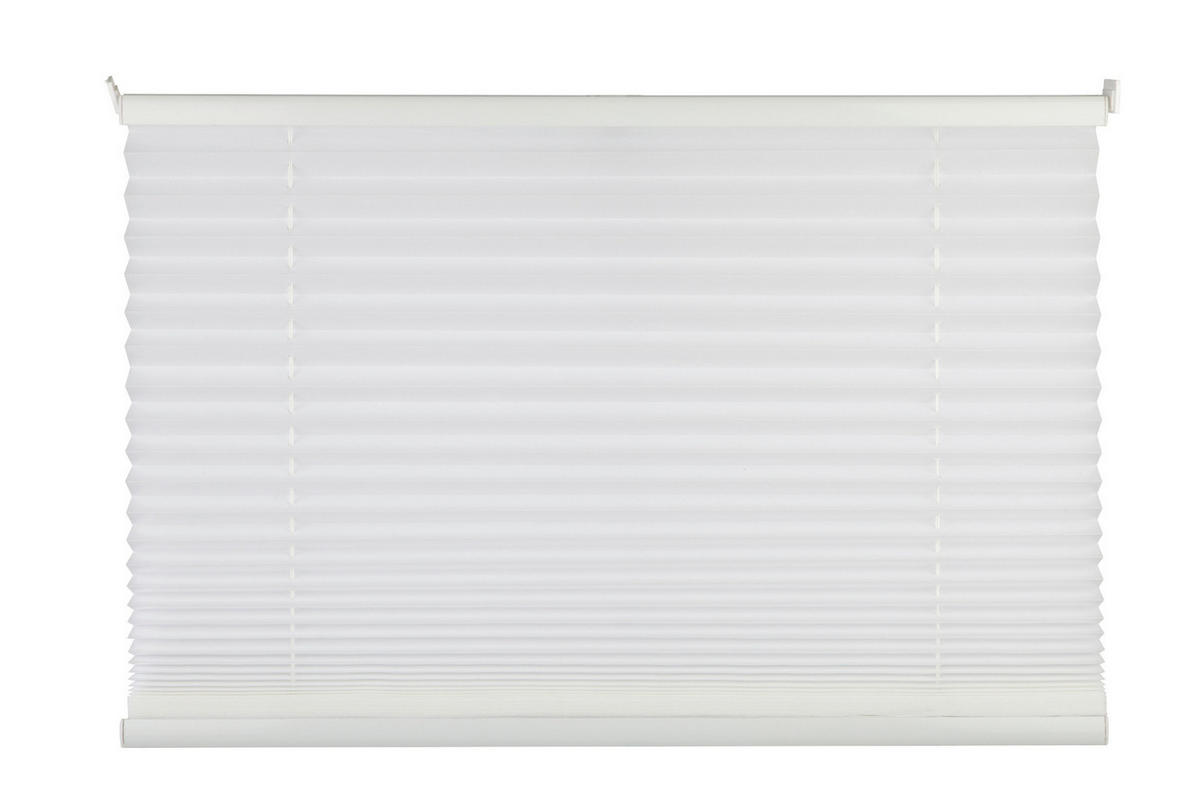 PLISSEE  Verdunkelung  50/130 cm    - Weiß, Basics, Textil (50/130cm)