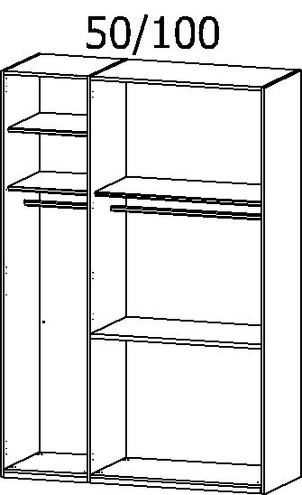 JUGENDZIMMER - Eichefarben/Graphitfarben, KONVENTIONELL, Holzwerkstoff/Textil (120/200cm) - Xora