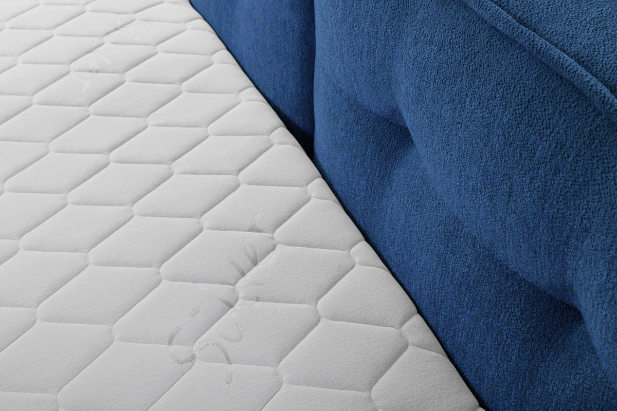 POLSTERBETT Lattenrost 180/200 cm  in Blau  - Blau/Beige, LIFESTYLE, Holz/Textil (180/200cm) - Livetastic