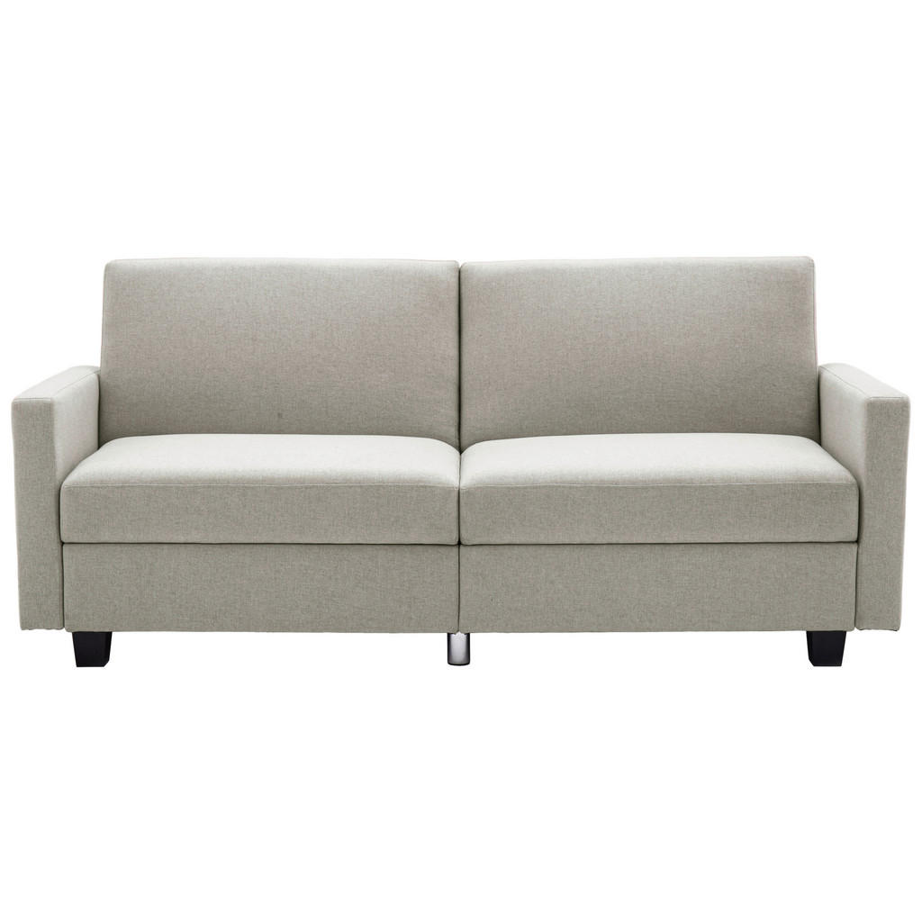 Canapea Extensibilă, textil, crem - Imagine 1