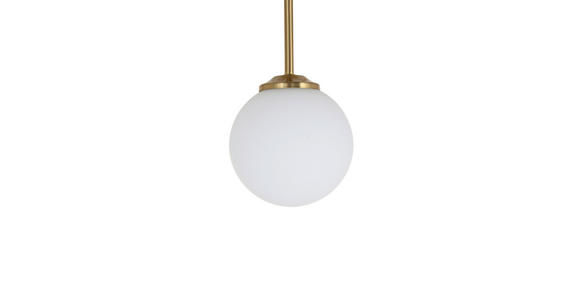 HÄNGELEUCHTE 25,5/25,5/41 cm - Goldfarben/Weiß, Trend, Glas/Metall (25,5/25,5/41cm) - Novel