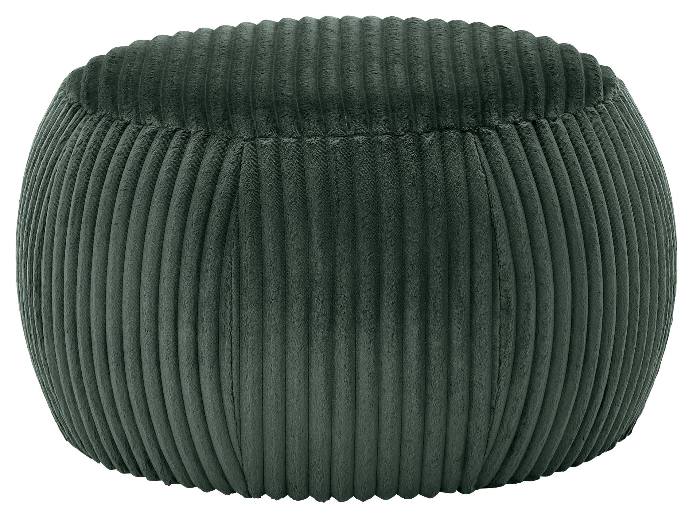 HOCKER Cord Olivgrün  - Schwarz/Olivgrün, KONVENTIONELL, Kunststoff/Textil (80/50/80cm) - SetOne by Musterring