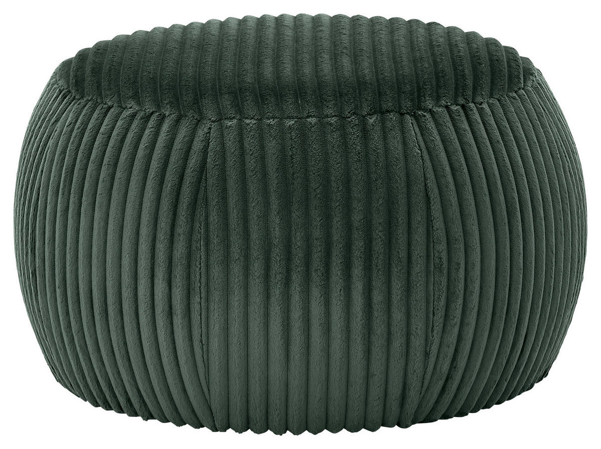 HOCKER Cord Olivgrün  - Schwarz/Olivgrün, KONVENTIONELL, Kunststoff/Textil (80/50/80cm) - SetOne by Musterring