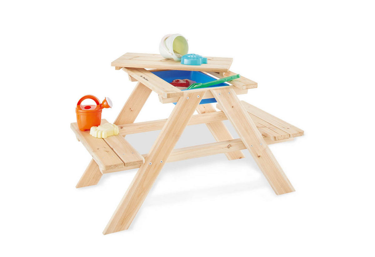 KINDERSITZGRUPPE Nicki für 4  - Naturfarben, Basics, Holz (51/51/79cm) - Pinolino