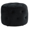 POUF in Schwarz Textil  - Schwarz, Design, Textil (55/44/55cm) - Livetastic