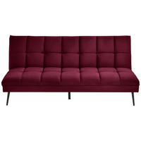 BÄDDSOFFA i sammet bordeaux  - bordeaux/svart, Modern, metall/textil (178/84/98cm) - MID.YOU