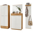 GARDEROBE 4-teilig  in 220/195/37 cm  - Eichefarben/Weiß, Design, Holz/Holzwerkstoff (220/195/37cm) - Novel