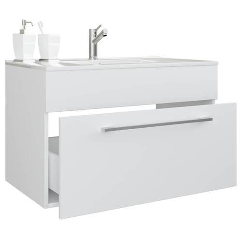 WASCHTISCHKOMBI 60 cm - Silberfarben/Weiß, MODERN, Keramik/Holzwerkstoff (60cm) - MID.YOU