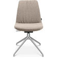STUHL  in Aluminium Flachgewebe Metall, Textil  - Ecru, Design, Textil/Metall (46/81,5-84,5/55cm) - Johann Jakob