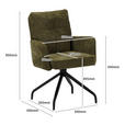 ARMLEHNSTUHL  Sitzfläche 180° drehbar Mikrofaser  - Beige/Schwarz, Design, Textil/Metall (60/90/68cm) - Carryhome