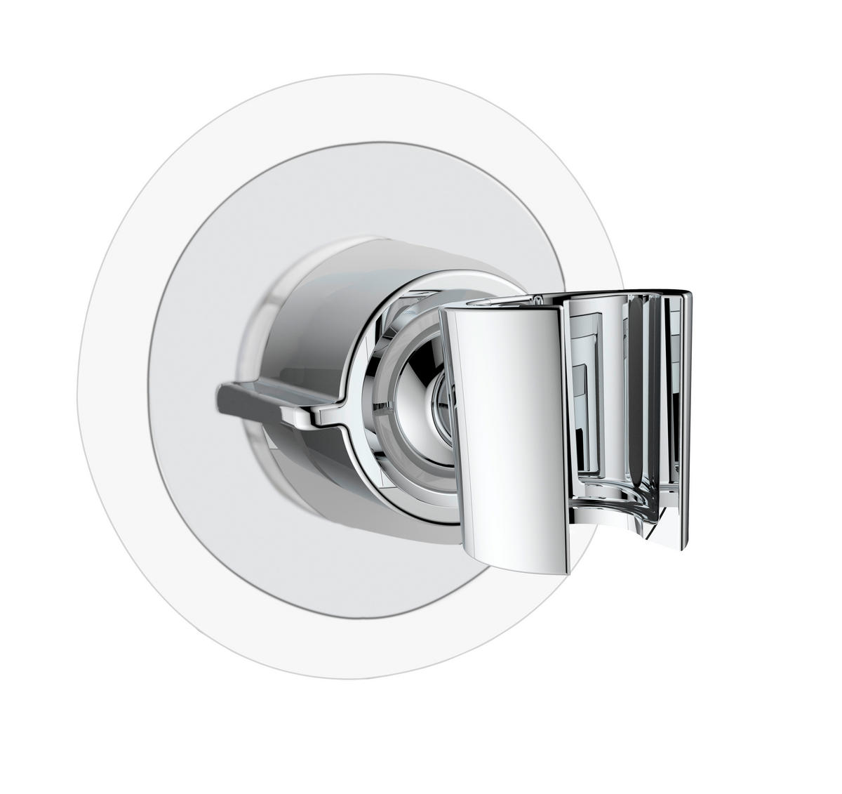 BRAUSEHALTERUNG   - Chromfarben, Basics, Kunststoff (8/7,5/8cm) - Wenko