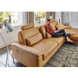 ECKSOFA Latina Plus Currygelb Echtleder  inkl.  - Currygelb/Schwarz, Design, Leder/Metall (334/175cm) - Dieter Knoll