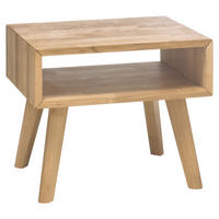 NACHTSCHRANK 50/42/41 cm Eiche massiv  - Eiche Bianco, Design, Holz (50/42/41cm) - Hasena