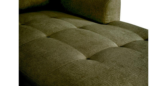 WOHNLANDSCHAFT Grün Chenille  - Schwarz/Grün, KONVENTIONELL, Textil/Metall (188/340/160cm) - Xora