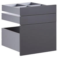 SCHUBLADENSET 45,3/50,3/46,8 cm   - Anthrazit, Konventionell, Holzwerkstoff (45,3/50,3/46,8cm) - Hom`in