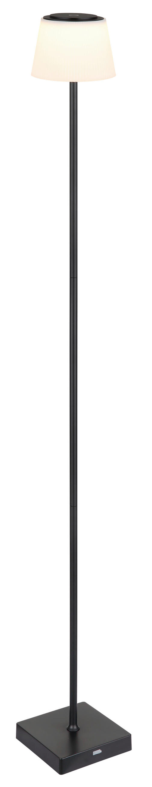 AKKU-STEHLEUCHTE - Weiss/Schwarz, Design, Kunststoff/Metall (14/14/120cm) - Globo