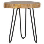 BEISTELLTISCH in Holz, Metall 40/40/45 cm  - Schwarz/Akaziefarben, Design, Holz/Metall (40/40/45cm) - Landscape