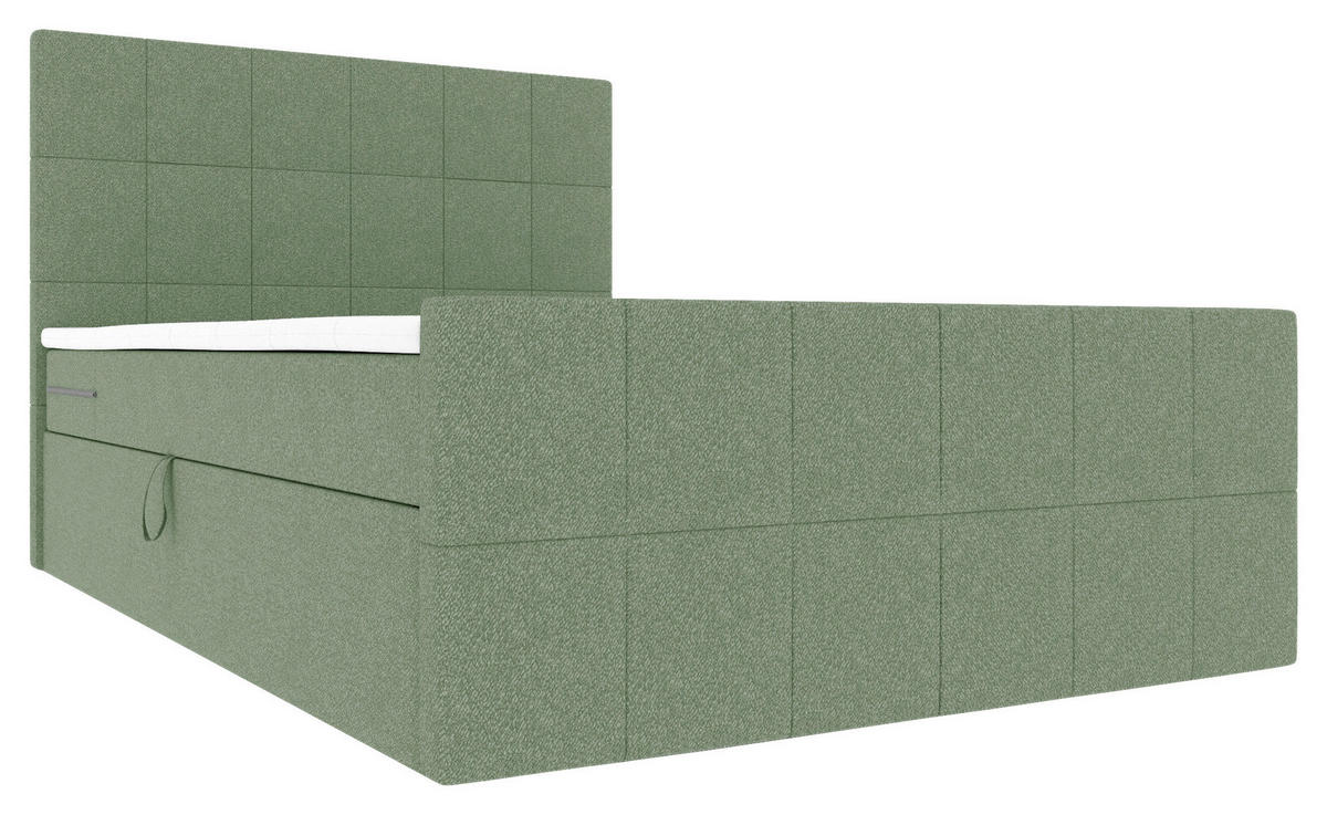BOXBETT 140/200 cm  in Grün  - Grün, KONVENTIONELL, Kunststoff/Textil (140/200cm) - Boxxx