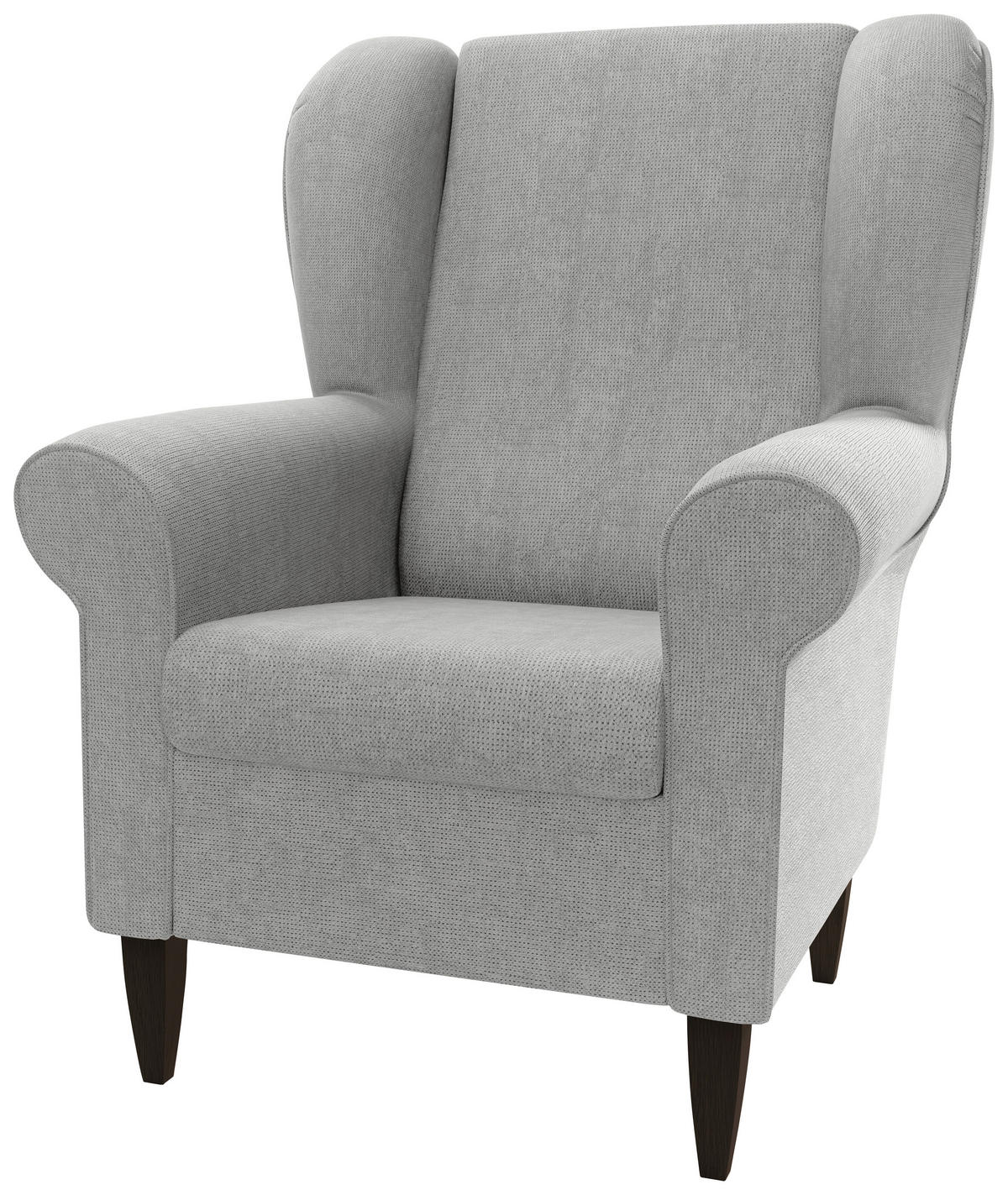 OHRENSESSEL ASINO Chenille  - Wengefarben, KONVENTIONELL, Holz/Textil (80/102/86cm) - Livetastic