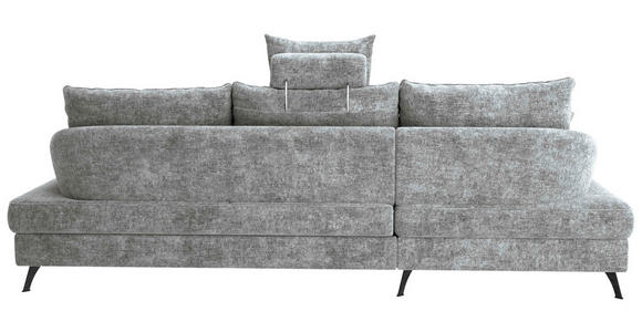 ECKSOFA in Webstoff Grau  - Schwarz/Grau, KONVENTIONELL, Textil/Metall (183/293cm) - Carryhome