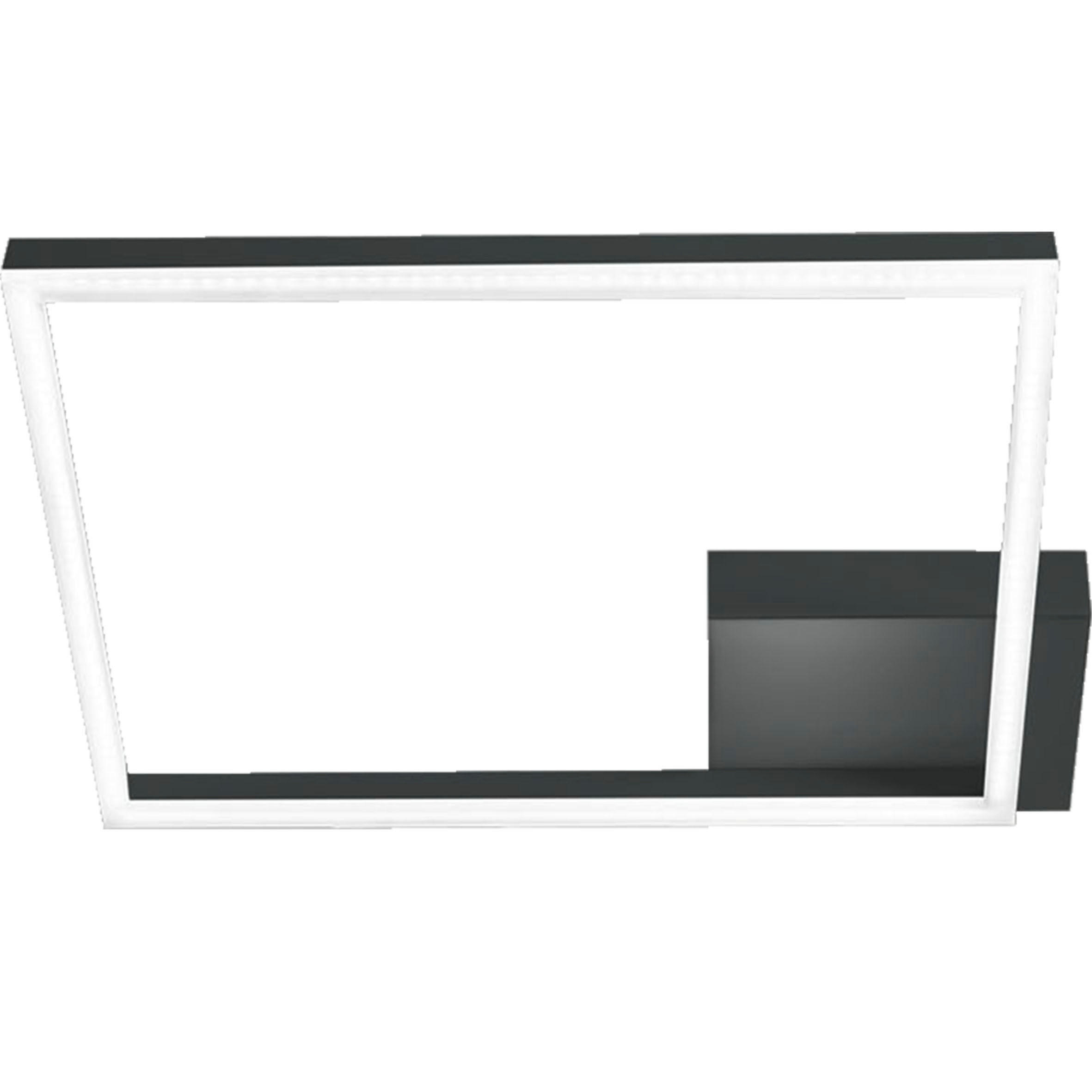 LED-WANDLEUCHTE Bard 45/45/6,5 cm   - Anthrazit, Design, Kunststoff/Metall (45/45/6,5cm) - Fabas Luce