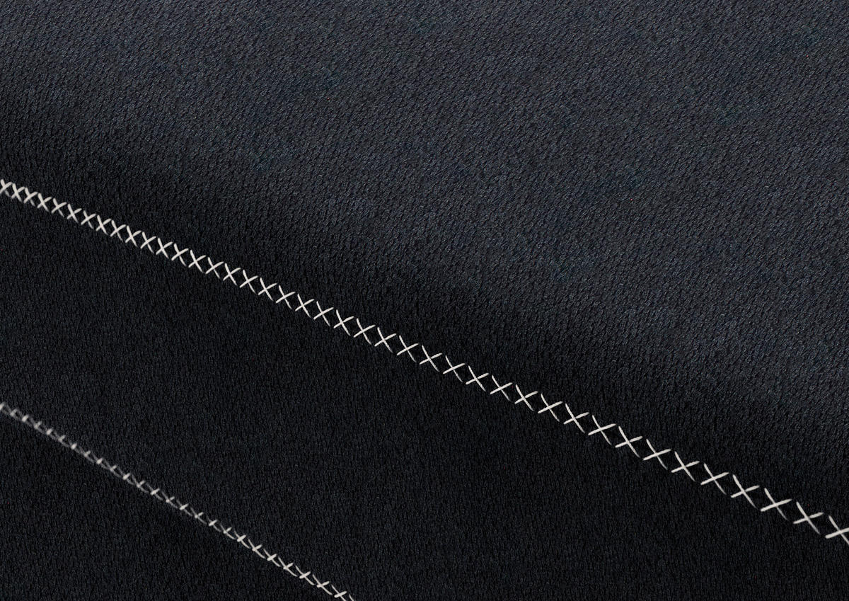 ECKSOFA in Mikrofaser Schwarz  - Eichefarben/Beige, Natur, Holz/Textil (226/273cm) - Beldomo System