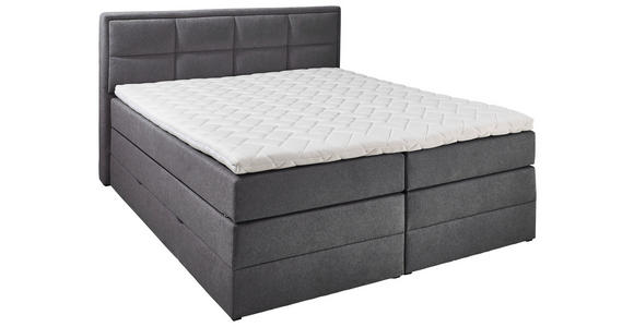 BOXSPRINGBETT 160/200 cm  in Anthrazit  - Anthrazit/Schwarz, KONVENTIONELL, Kunststoff/Textil (160/200cm) - Carryhome