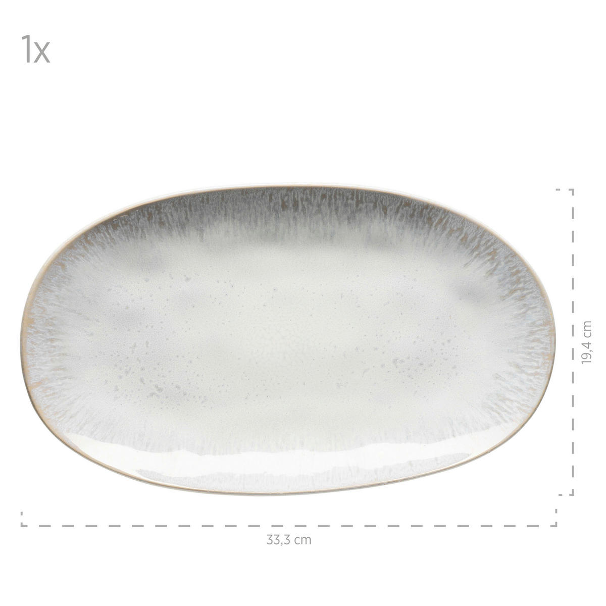SERVIERPLATTE - Weiß, Basics, Keramik (39/24,5/10cm) - Mäser