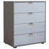KOMMODE  in 40/70/43 cm  - Chromfarben/Schwarz, KONVENTIONELL, Glas/Holzwerkstoff (40/70/43cm) - Dieter Knoll