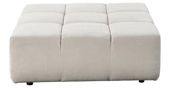 HOCKER in Textil Hellgrau  - Hellgrau/Schwarz, Design, Kunststoff/Textil (107/39/107cm) - Hom`in