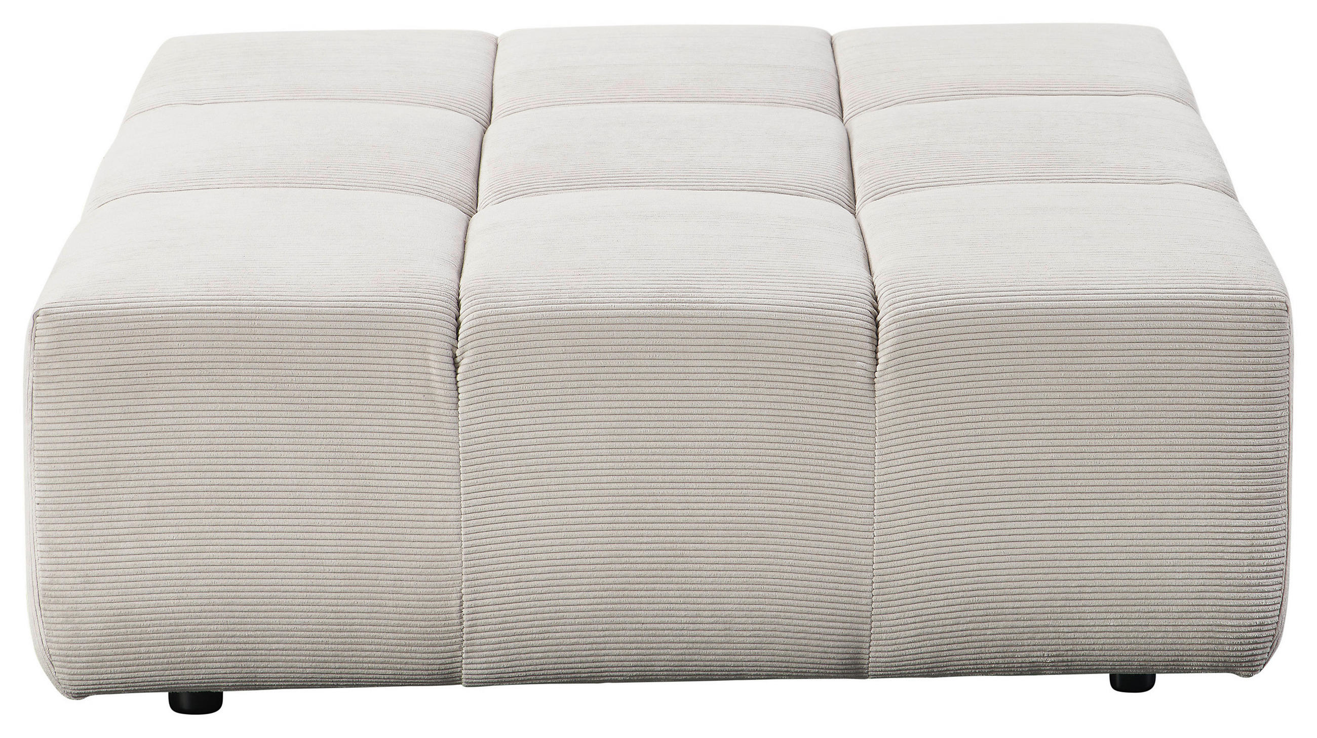 HOCKER in Textil Hellgrau  - Hellgrau/Schwarz, Design, Kunststoff/Textil (107/39/107cm) - Hom`in
