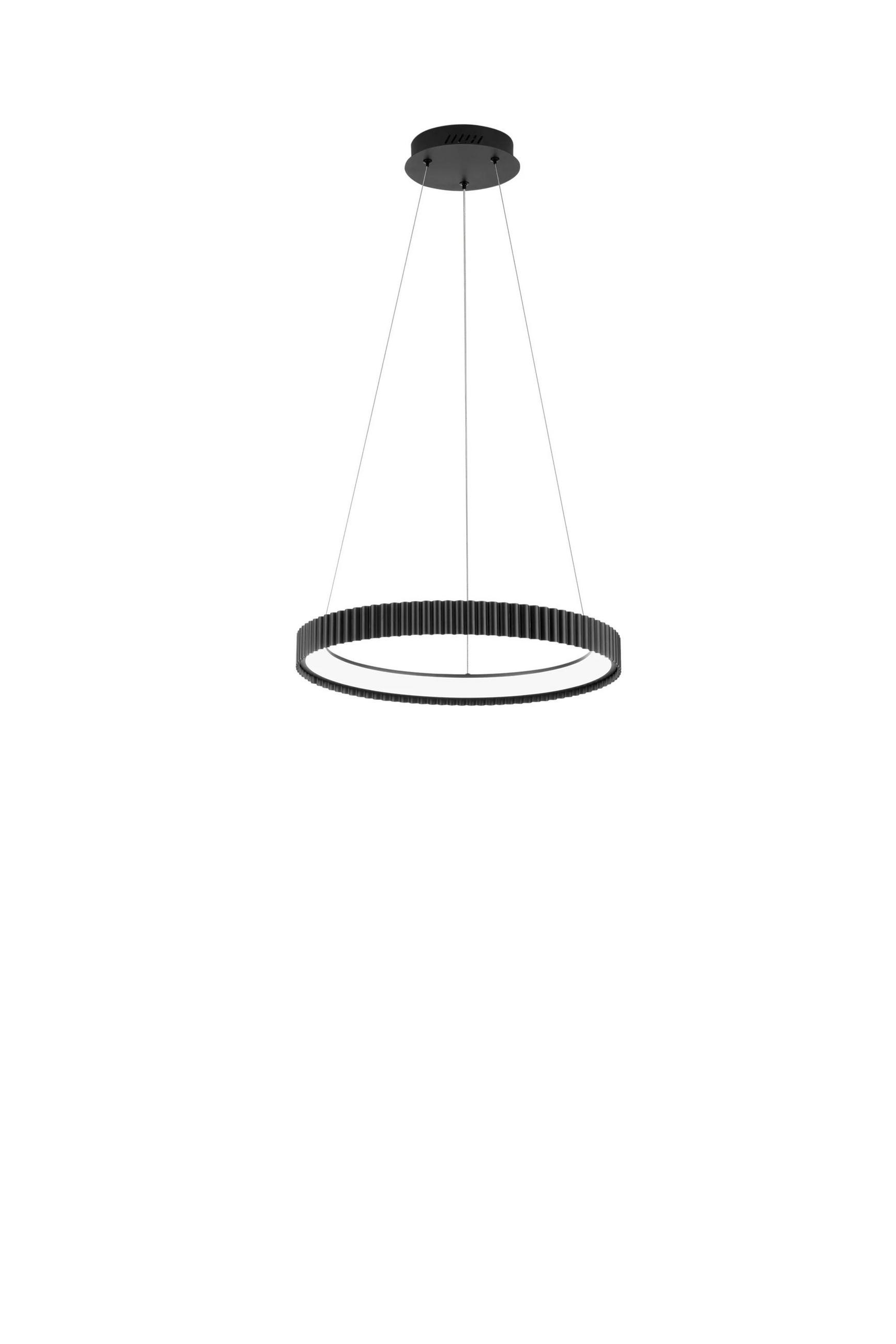LED-HÄNGELEUCHTE Luce Ambiente e Design 68,5/150 cm   - Schwarz/Weiß, Design, Kunststoff/Metall (68,5/150cm)