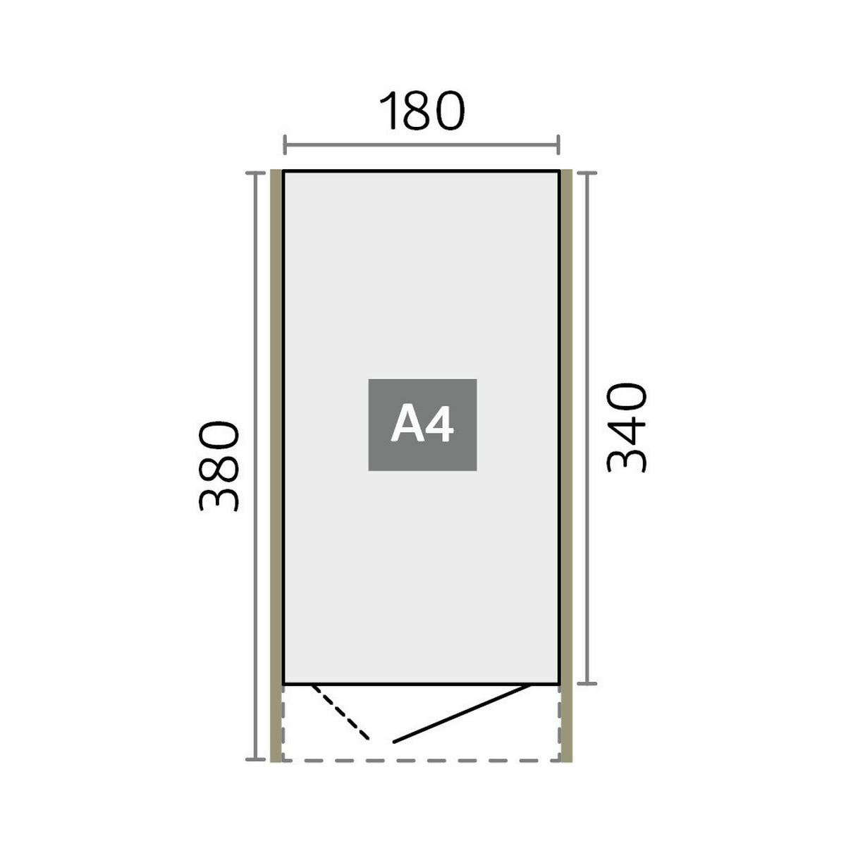 GERÄTEHAUS 180/222/380 cm  - Anthrazit, Basics, Metall (180/222/380cm) - Biohort
