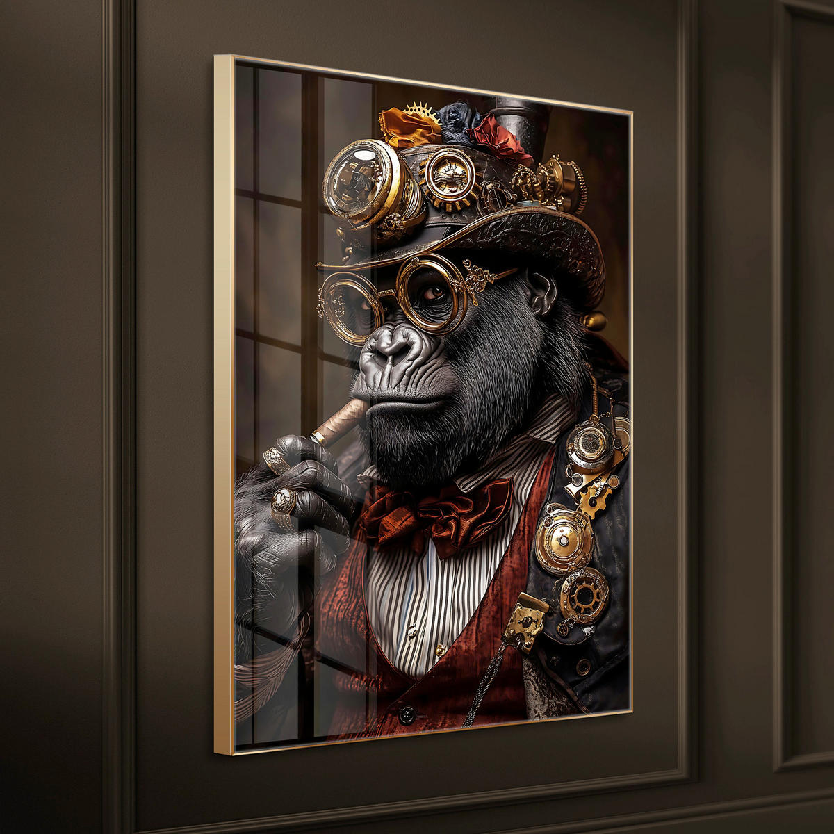 GLASBILD Tiere 80/120 cm  - Multicolor, Basics, Glas/Holz (80/120cm)