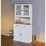 BUFFET Kiefer massiv Weiß - Weiß/Braun, LIFESTYLE, Holz (90/191/45cm) - Carryhome