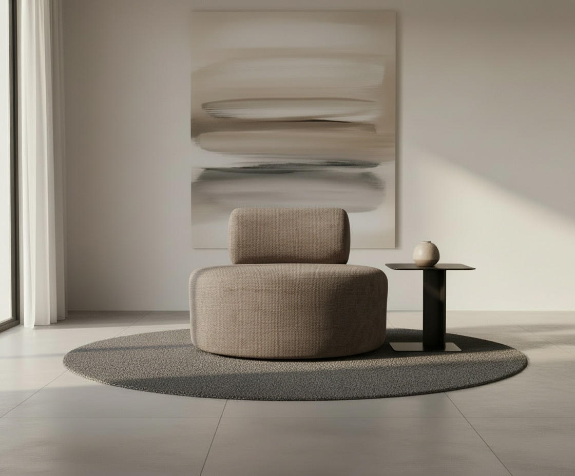 Thumbnail - Livetastic Sessel Moss, Hellbraun, Textil, 88x70x88 cm, Made in EU, Sitzfläche 360° drehbar, Wohnzimmer, Sessel, Sonstig...