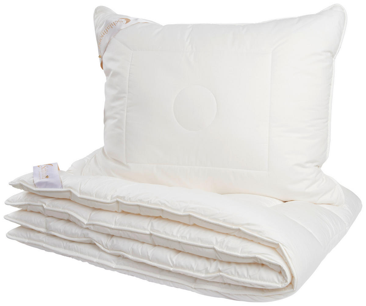 POLSTER  SCHNEEWEISSCHEN  - Weiß, KONVENTIONELL, Naturmaterialien/Textil (70x90cm) - Schlafmond