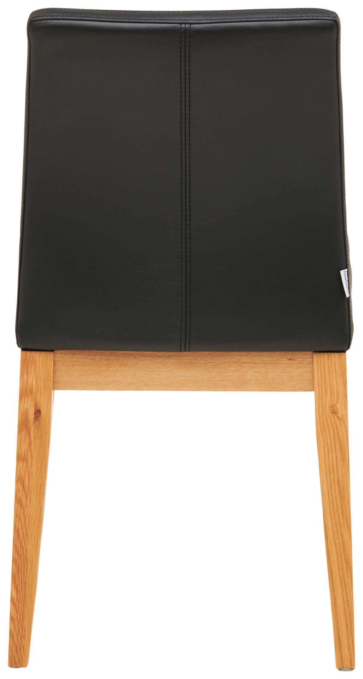 ŽIDLE, černá - barvy dubu/černá, Moderní, dřevo/kůže (48,5/86,5/60cm) - Livetastic