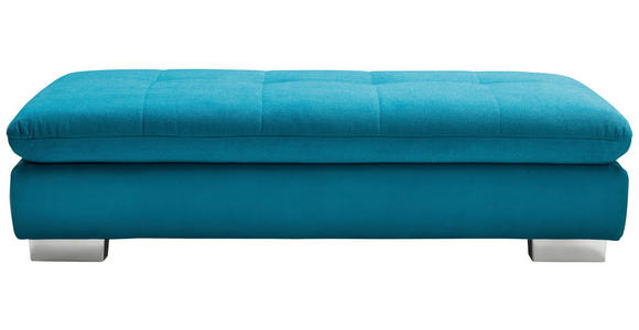 ECKSOFA Türkis Mikrofaser  - Türkis/Schwarz, Design, Textil/Metall (204/341cm) - Xora