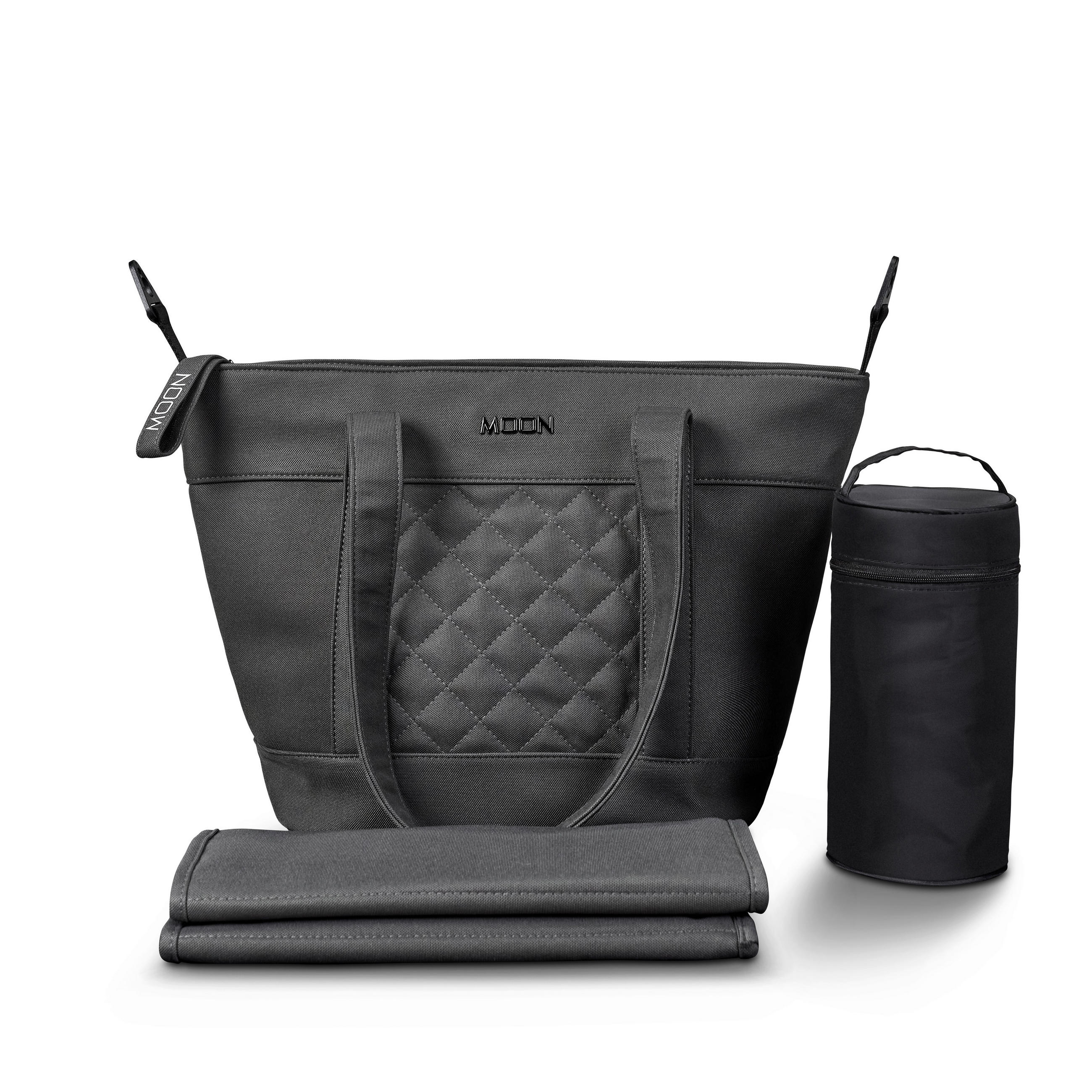 TORBA ZA PREVIJANJE  V-Shape Bag   - antracit, Basics, tekstil (41/16/28cm) - Moon