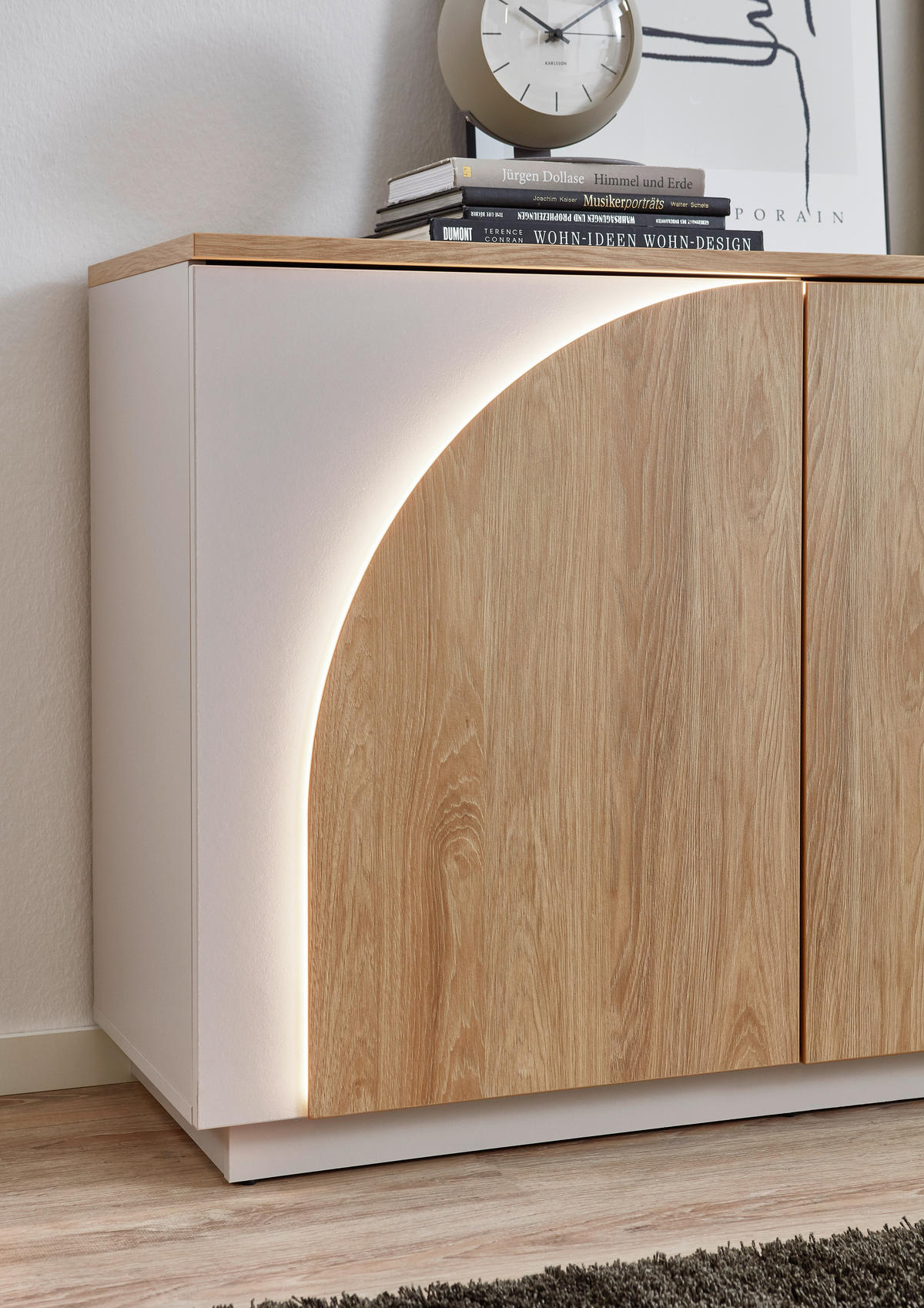 SIDEBOARD Eichefarben, Kaschmir  210/84/42 cm  - Kaschmir/Eichefarben, Design, Holzwerkstoff (210/84/42cm) - Stylife