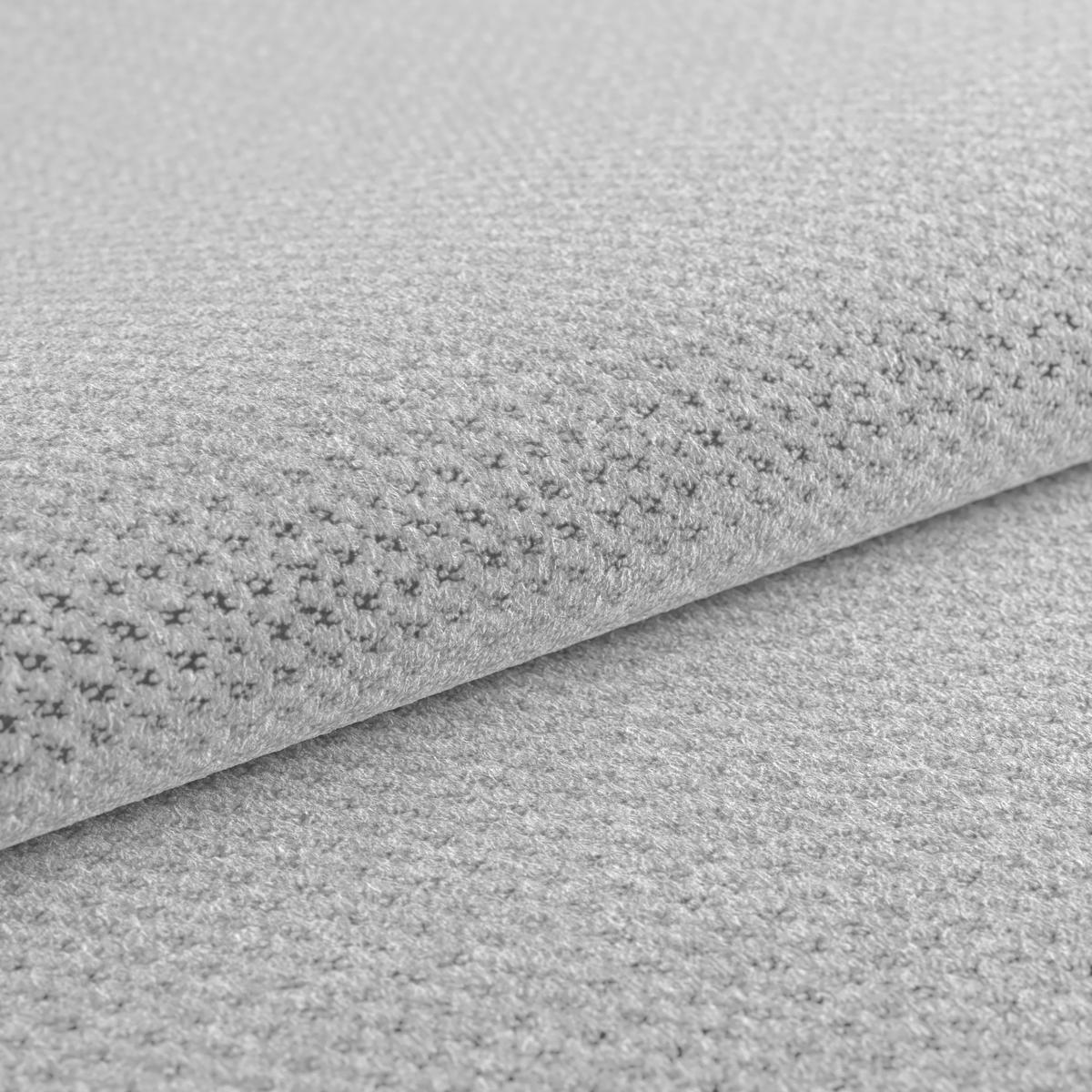 BIGSOFA Webstoff Hellgrau  - Hellgrau/Schwarz, Design, Kunststoff/Textil (248/77-97/108cm) - Welnova