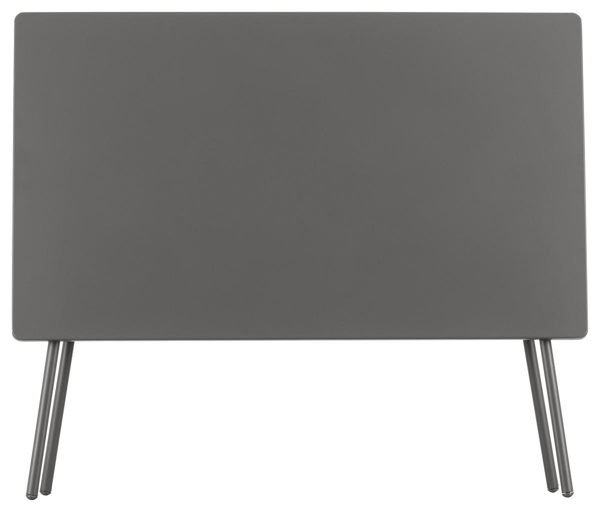 GARTENKLAPPTISCH 120/64/73 cm Metall rechteckig  - Anthrazit/Titanfarben, Basics, Metall (120/64/73cm) - Lafuma Mobilier