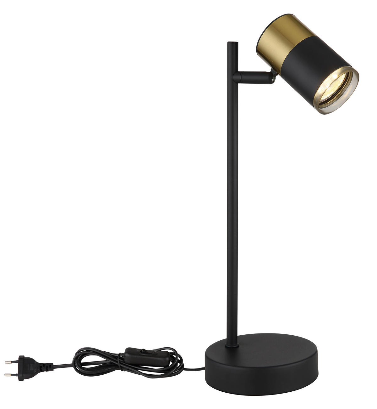 TISCHLEUCHTE - Dunkelgrau/Schwarz, Design, Kunststoff/Metall (13,2/12/35cm) - Globo