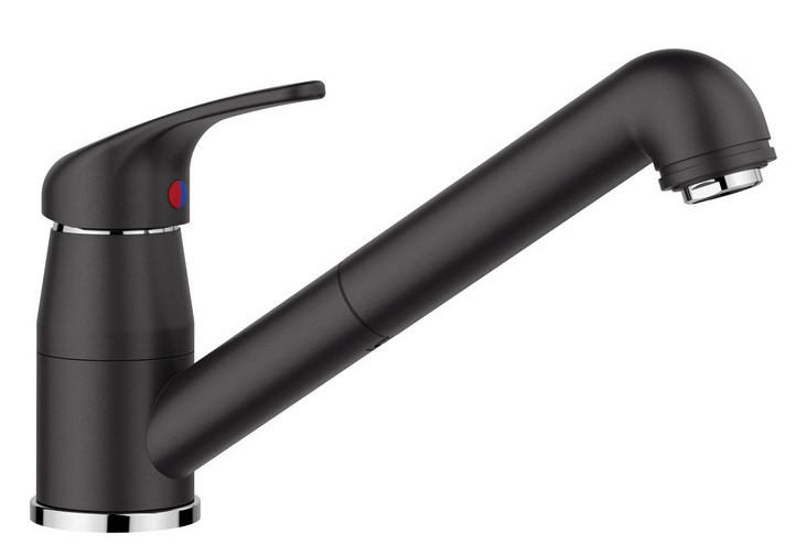 KÜCHENARMATUR 526153  - Chromfarben/Schwarz, Stein/Metall (5,6/16/26,3cm) - Blanco